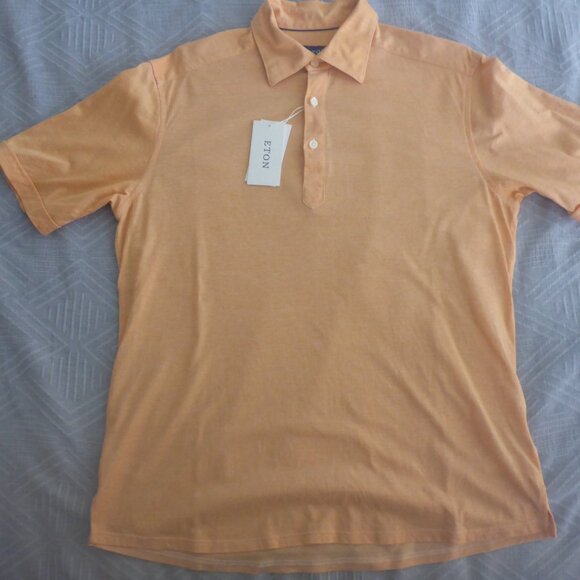 Mens Eton Classi Piqur Polo Shirt Tailored - Picture 1 of 7